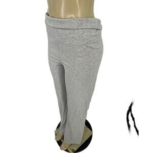 NEW Victoria's Secret Large Women Anywhere Bootcut Pants Gray Fold Waist 22-17